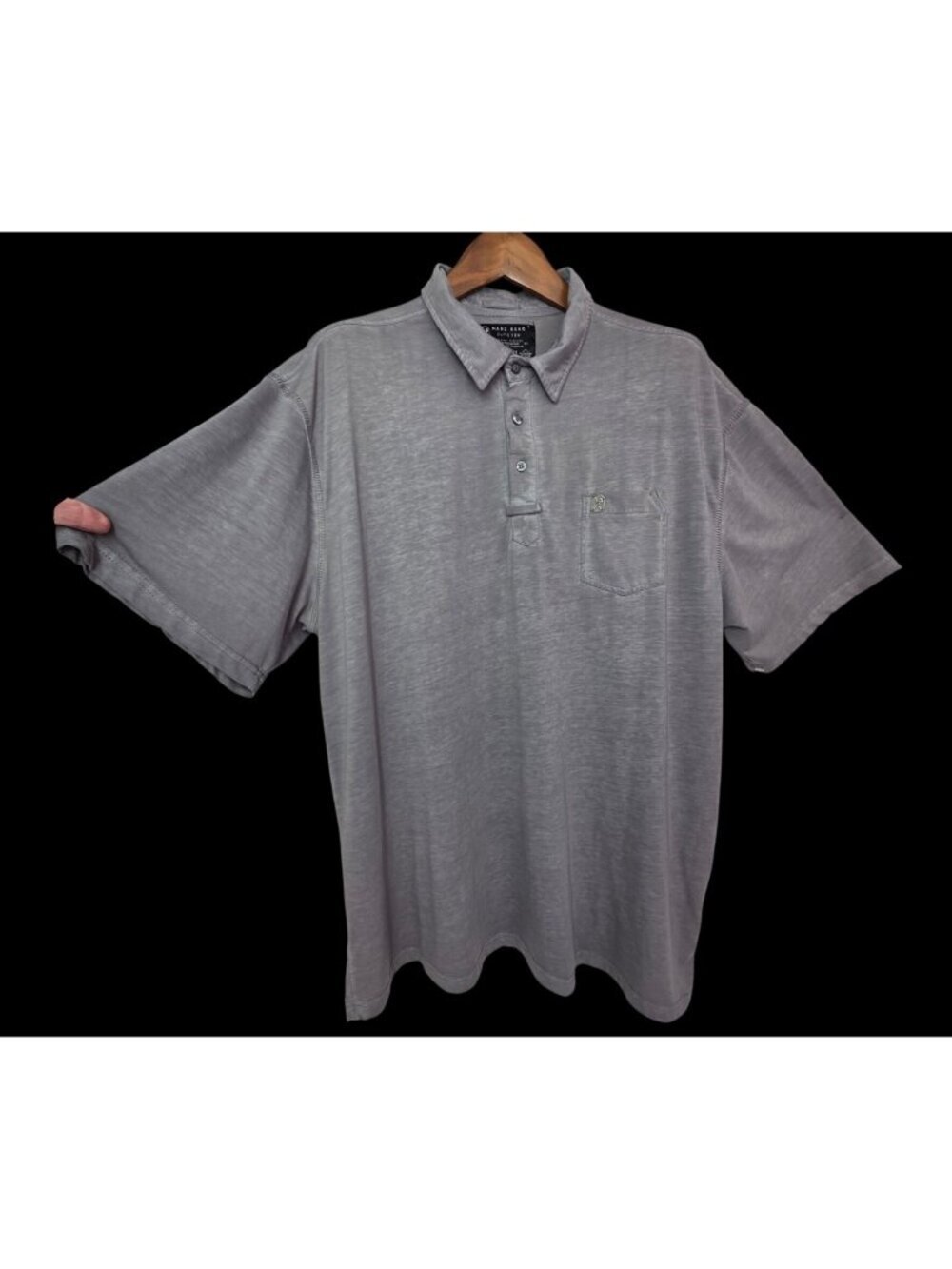 Marc Ecko Cut & Sew Polo Shirt Men 3XL (Fits 2XL) Gray Y2K Streetwear Broken In